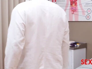 Busty latina nurse Silvia seduced a doctor and enjoyed a ride on him, in his room