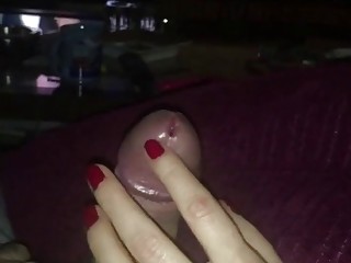 best teasing handjob red nails
