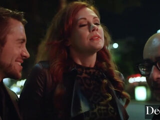 Luxury redhead milf teases her adult students in kinky threesome