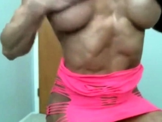 Muscular Amateur Woman Squirts with Her Big Clit