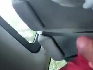 Asian MILF Gives a Handjob in a Car