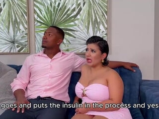 Voluptuous latina cougars with curvy bodies smash black stepson's huge rod