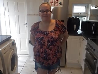 Wife strips in shorts