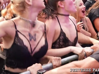 Wild Outdoor Orgy at Rock Festival with Hardcore Rough Play