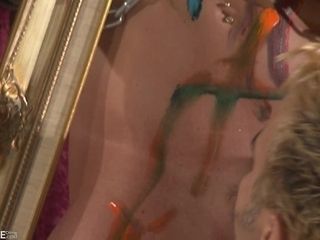 'Blonde MILF Nicole Sheridan Gets Covered In Paint And Cum By Alternative Artist'