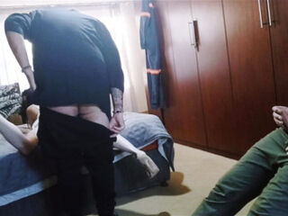 Meeting the new neighbour and his friend we had a cum-some threesome