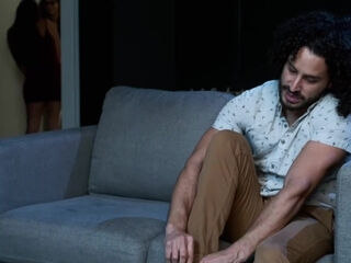 Movie night and she's sucking and bouncing on my big cock till squirting