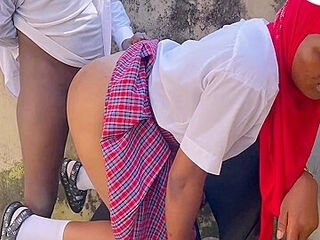 Two College Lovers Sneak Outside To Fuck While Other students 18+ Are In The School Hostel . Subscribe My Red Please 13 Min