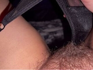 Watch this naughty mom play with her hairy pussy. FPOV