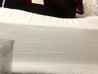 Brunette milf in stockings masturbating by dildo on webcam