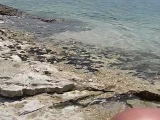 'Am Ã¶ffentlichen Strand von Valalta megageil gesquirtet - Schweinchenstrand - Punta Kriz'