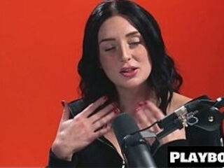 Beautiful MILF Charlotte Sins masturbation after interview for the Playboy