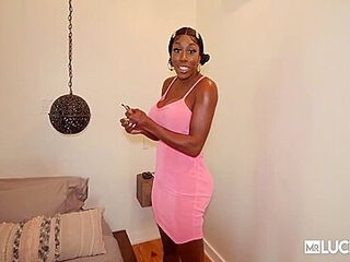 Ebony Mistique Looks Extra Erotic With Dick On Her Tits