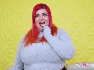 'Amazing BBW redhead Leia Saez is desperate for Don Jorge's OLD COCK!'
