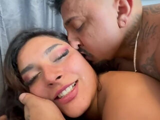 Busty latina wife gets horny after watching football with her husband and seduces him for a wild sex