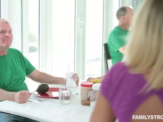 Blonde milf wants to bang a young guy. She does not need her husband