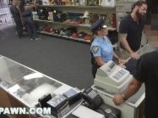 "XXX PAWN - Big Booty Latin Police Woman Desperate For Cash Money"