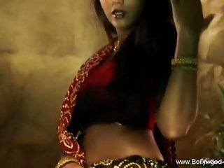 Indian Brunette Dance Gracefully  And Seductively