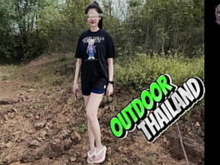 Thai Teen Amateur Outdoor Fuck &ndash_ POV Creampie In Nature เสียงไทย