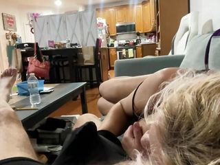 Slut wife face fuck blowjob cum swallowing, who's next?