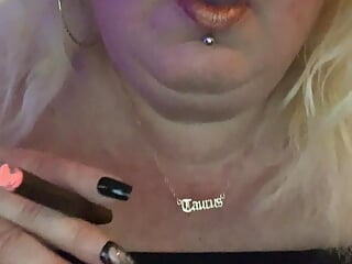 BlancaGirlBBW titty play while smoking