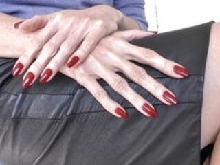 Long Natural Red Fingernails, JOI Lady Victoria Valente