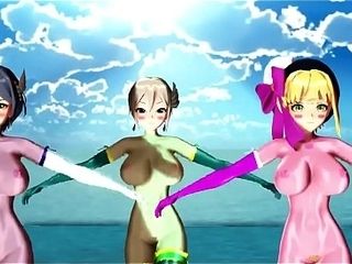 3D MMD fat Breasted Babes be incumbent on IDOLM@STER DIASUKE 3d send up coition amusement