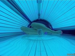 Covert Spy webcam in Public Tanning couch