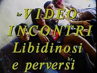 Italian red light vintage video from VHS tape with